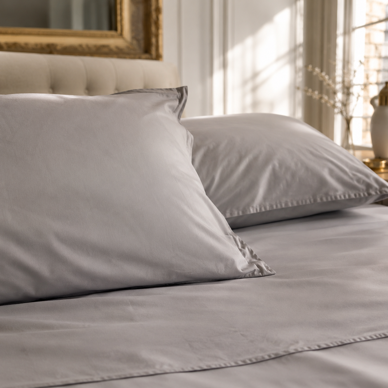 Drap plat en coton lavé uni – vue principale